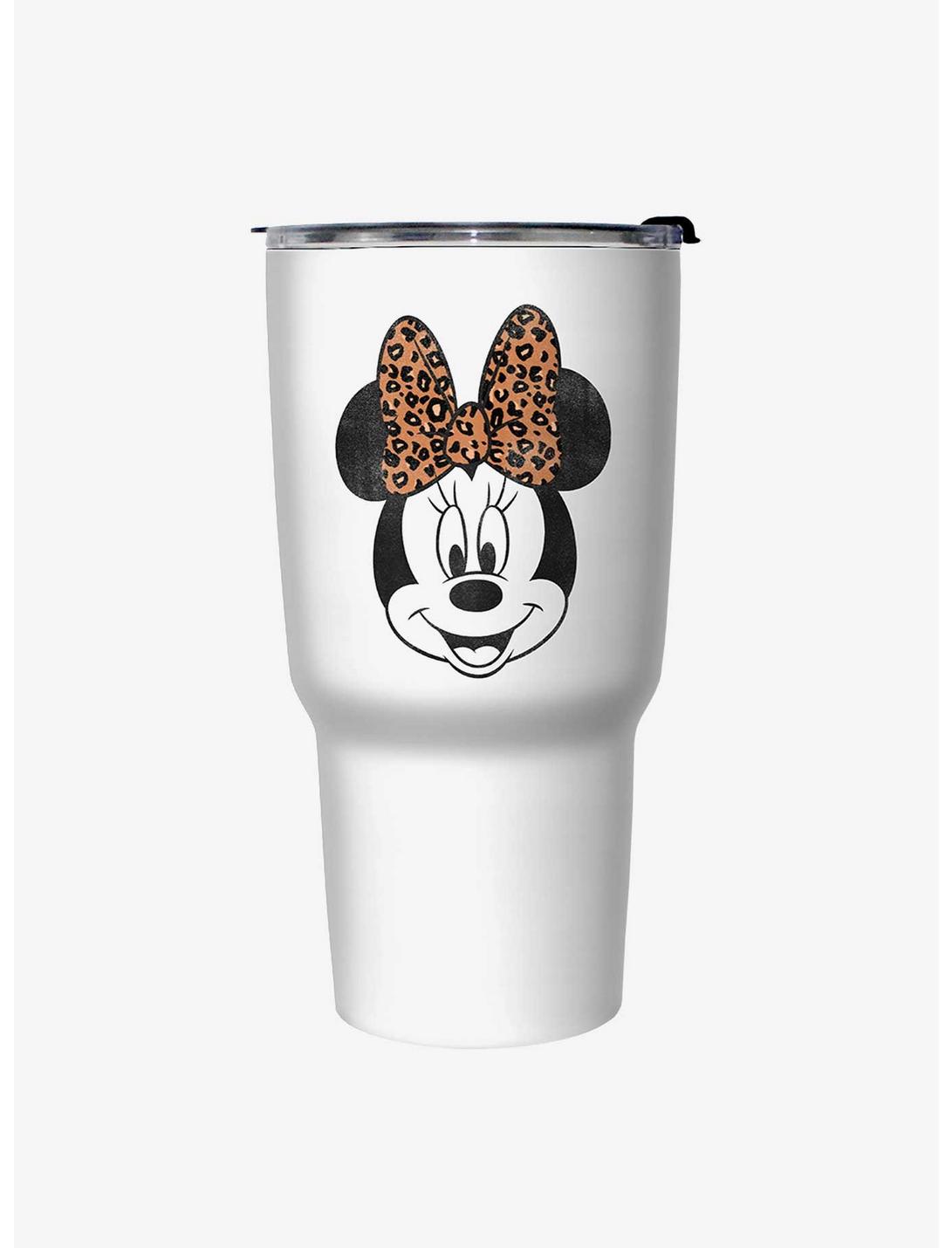 Disney Mickey Mouse Minnie Leopard Bow Travel Mug, , hi-res