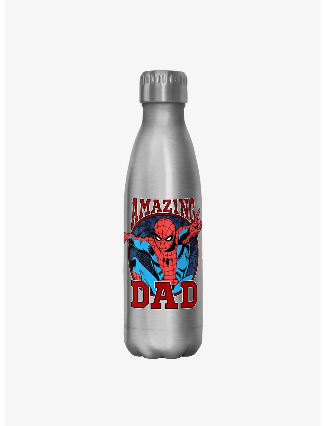 Marvel Spider-Man Amazing Dad Stainless Steel Water Bottle, , hi-res