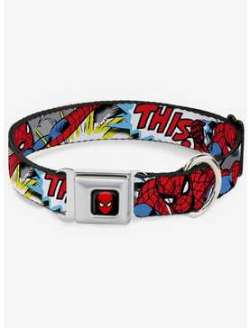Marvel Spider-Man Action Verbiage Seatbelt Buckle Pet Collar, , hi-res