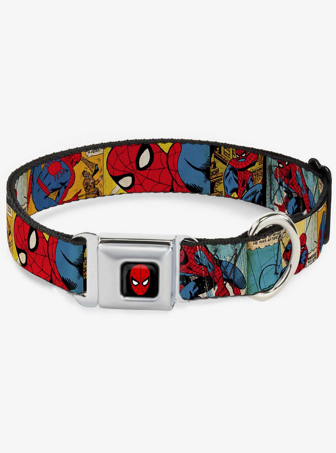 Marvel Spider-Man Comic Strip Seatbelt Buckle Pet Collar, , hi-res