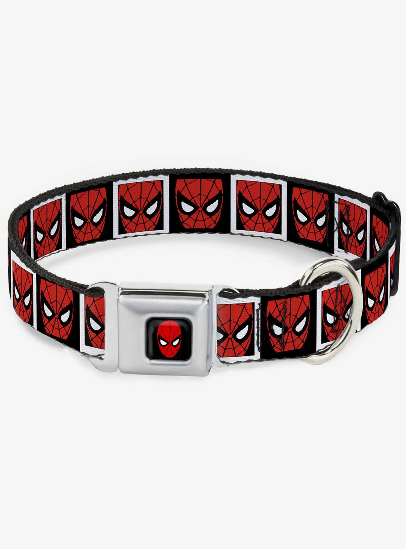 Marvel Spider-Man Face Blocks Seatbelt Buckle Pet Collar, , hi-res