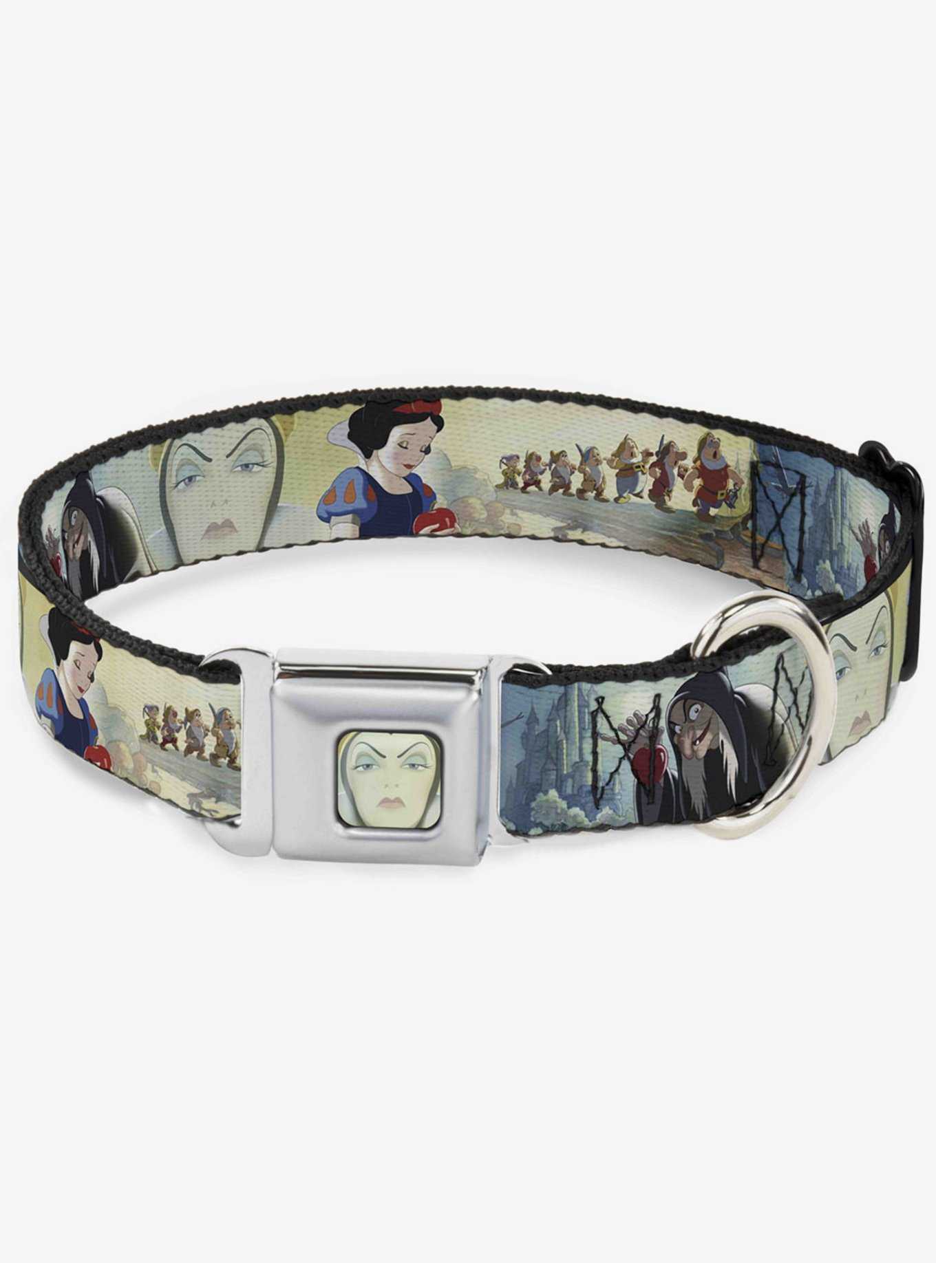 Disney Snow White And The Seven Dwarfs Old Witch Evil Queen Scenes Seatbelt Buckle Pet Collar, , hi-res