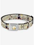 Disney Snow White And The Seven Dwarfs With Script And Flowers Seatbelt Buckle Pet Collar, MULTI, hi-res