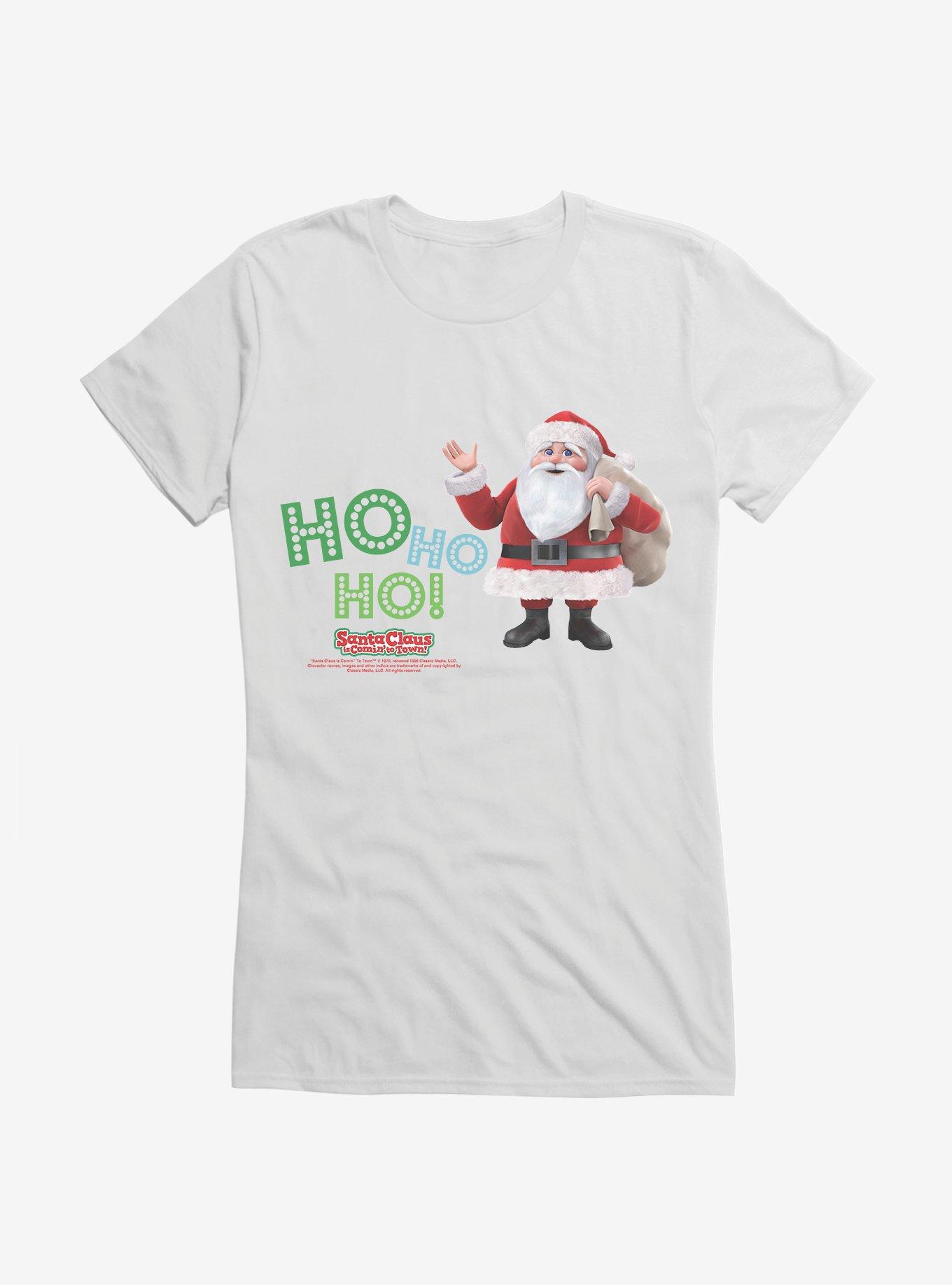 Santa Claus Is Comin' To Town! Ho Ho Ho! Girls T-Shirt, , hi-res