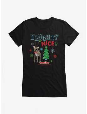 Santa Claus Is Comin' To Town! Naughty Or Nice? Girls T-Shirt, , hi-res
