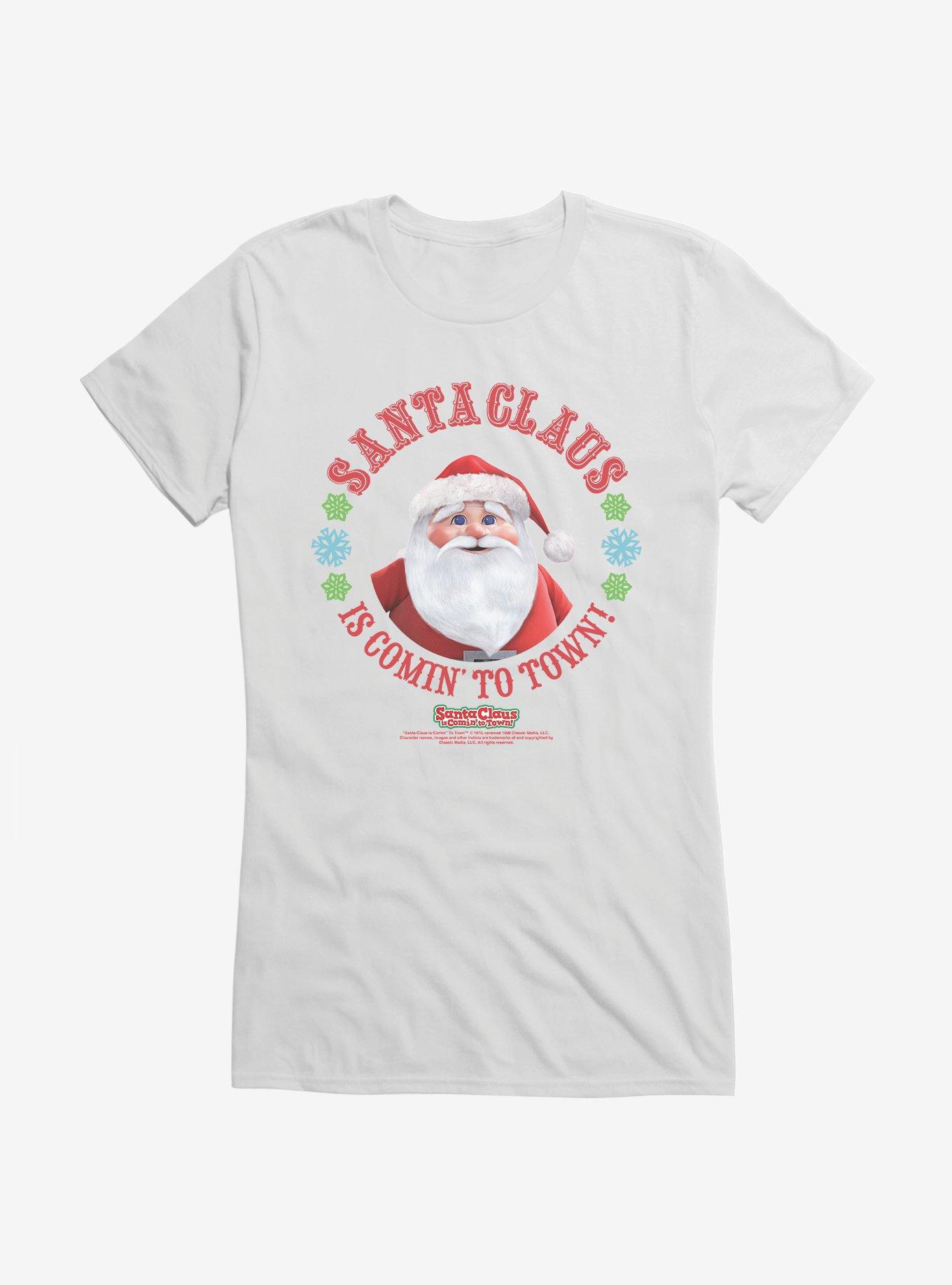 Santa Claus Is Comin' To Town! Santa Claus Girls T-Shirt, , hi-res