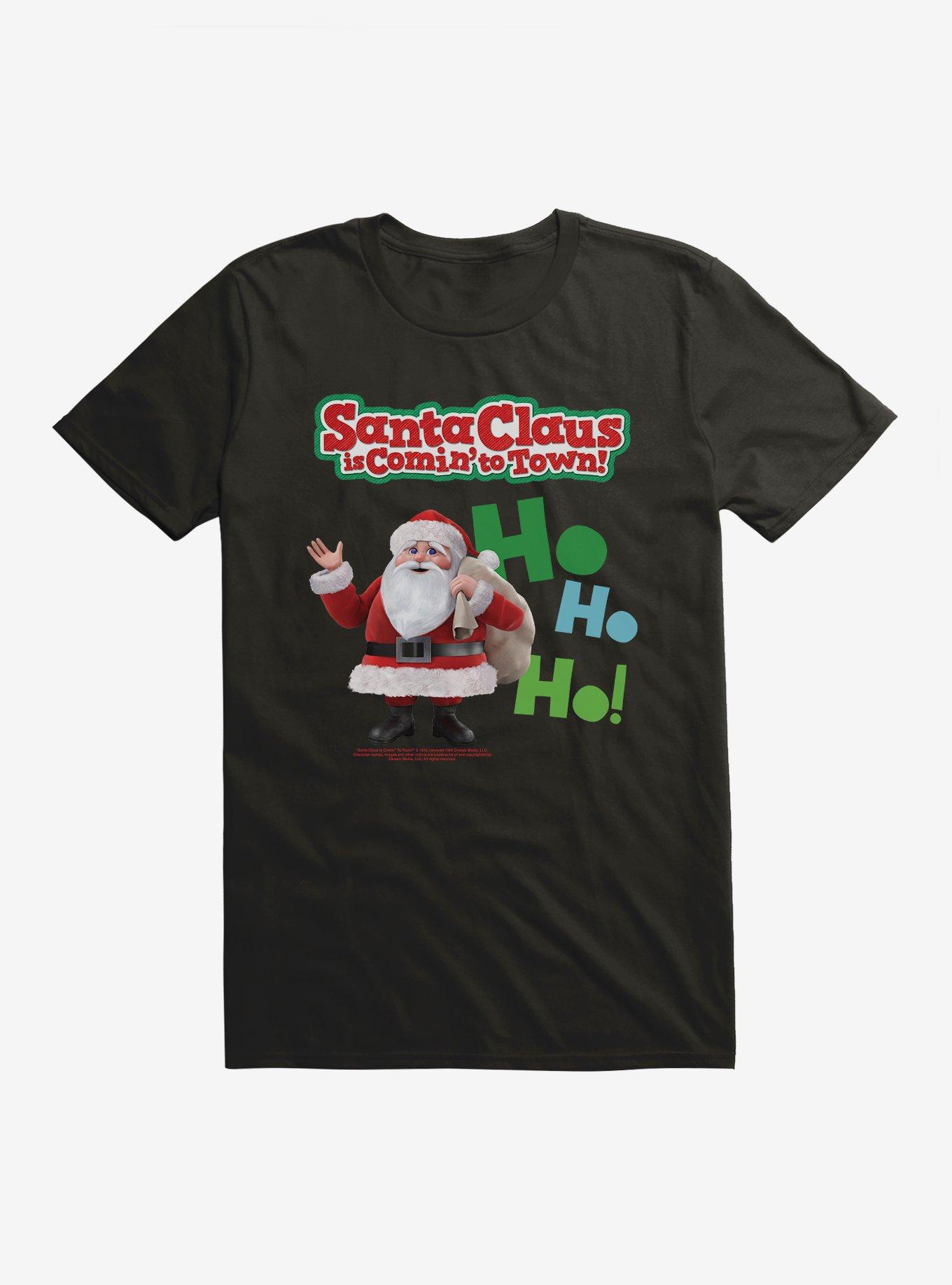 Santa Claus Is Comin' To Town! Ho Ho Ho! Santa Claus T-Shirt, , hi-res