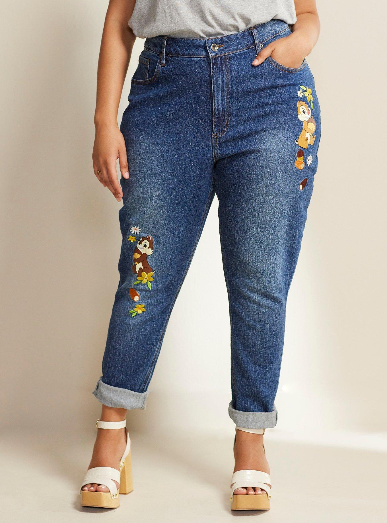 Her Universe Disney Chip 'N Dale Mom Jeans Plus Size Her Universe Exclusive, MULTI, hi-res