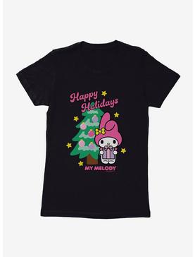 My Melody Happy Holidays Christmas Tree Womens T-Shirt, , hi-res