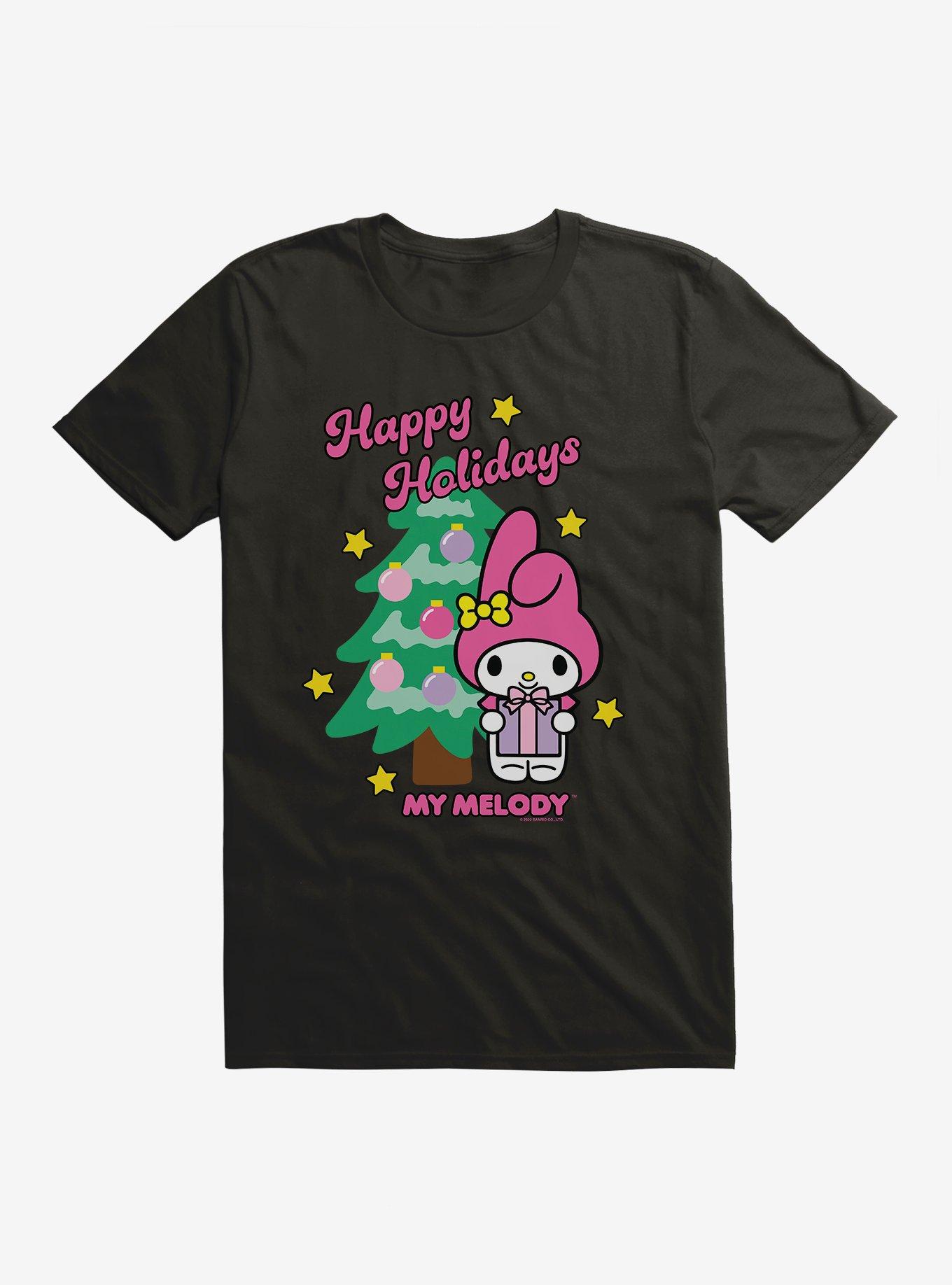 My Melody Happy Holidays Christmas Tree T-Shirt, , hi-res