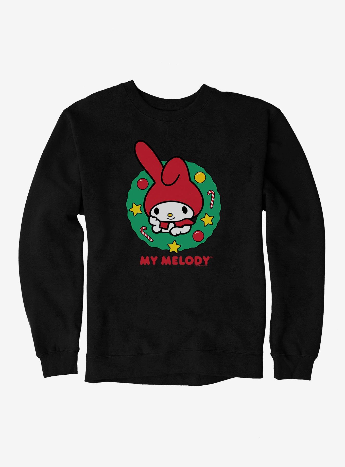 My Melody Happy Holidays Christmas Wreath Sweatshirt, , hi-res