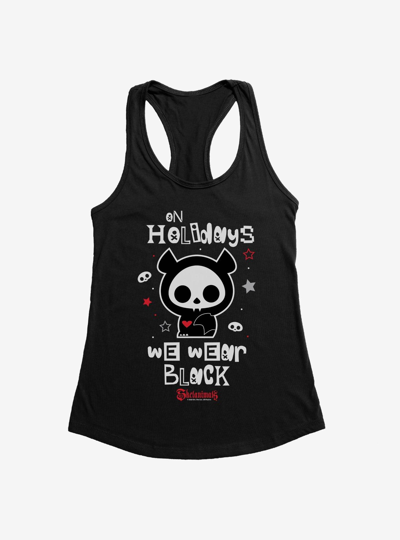 Skelanimals On Holidays We Wear Black Girls Tank, BLACK, hi-res