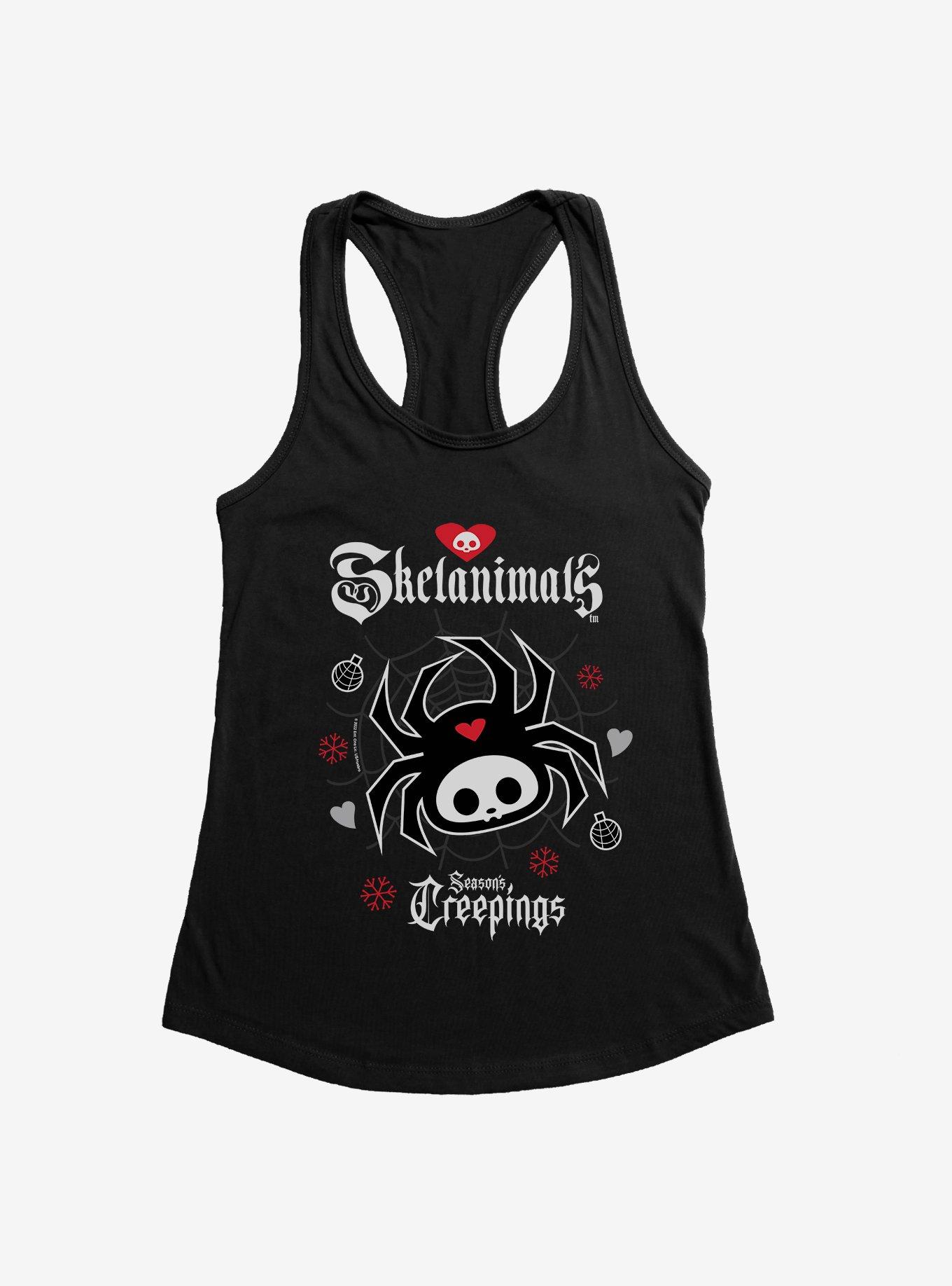 Skelanimals Season's Creepings Girls Tank, BLACK, hi-res