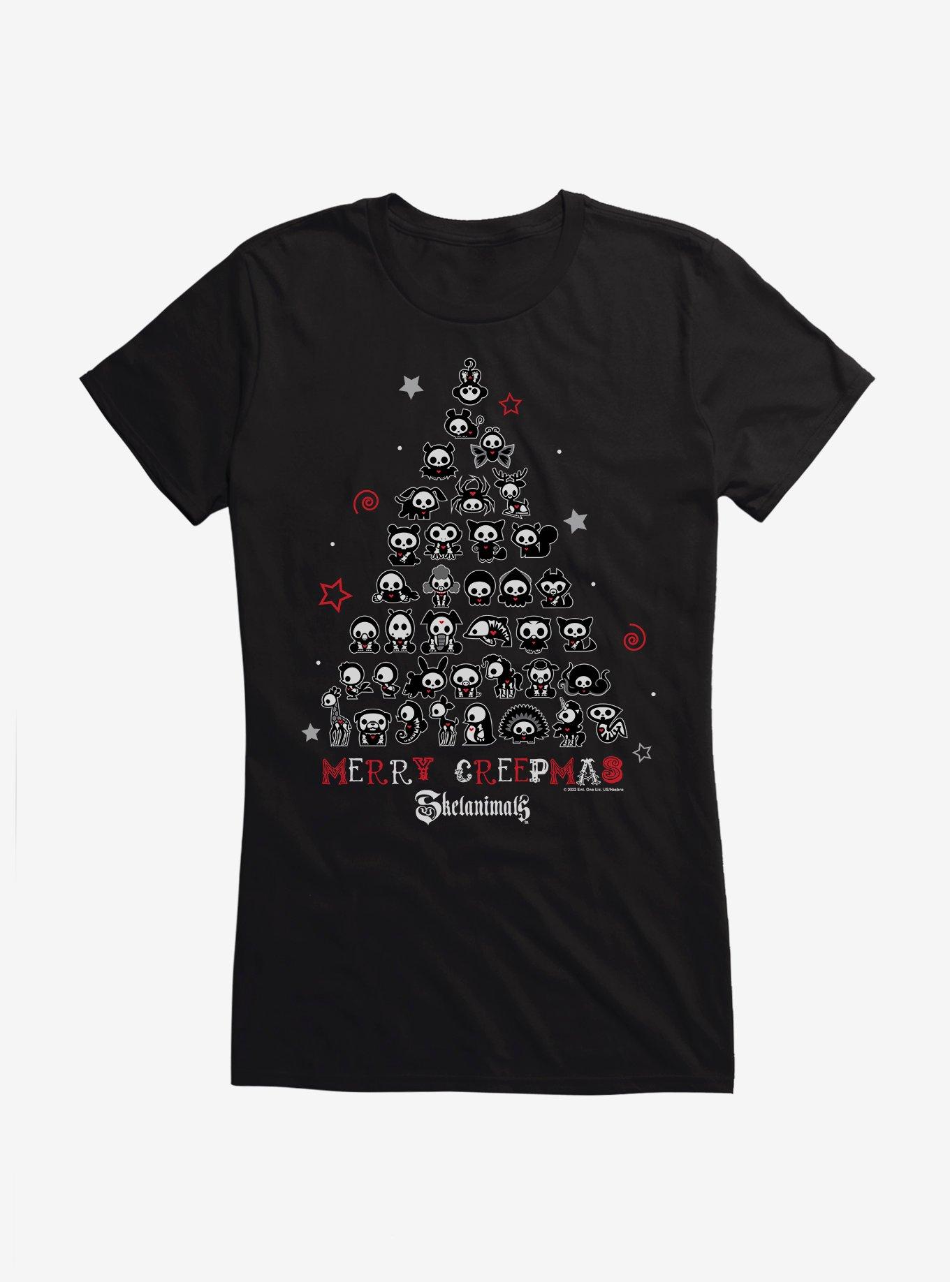 Skelanimals Merry Creepmas Girls T-Shirt, BLACK, hi-res