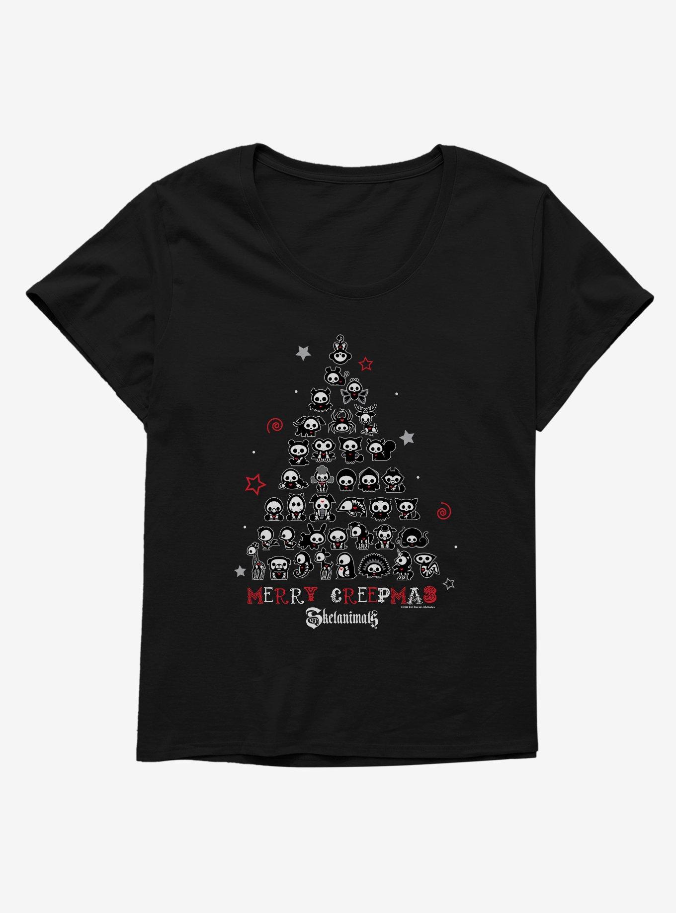 Skelanimals Merry Creepmas Girls T-Shirt Plus Size, BLACK, hi-res