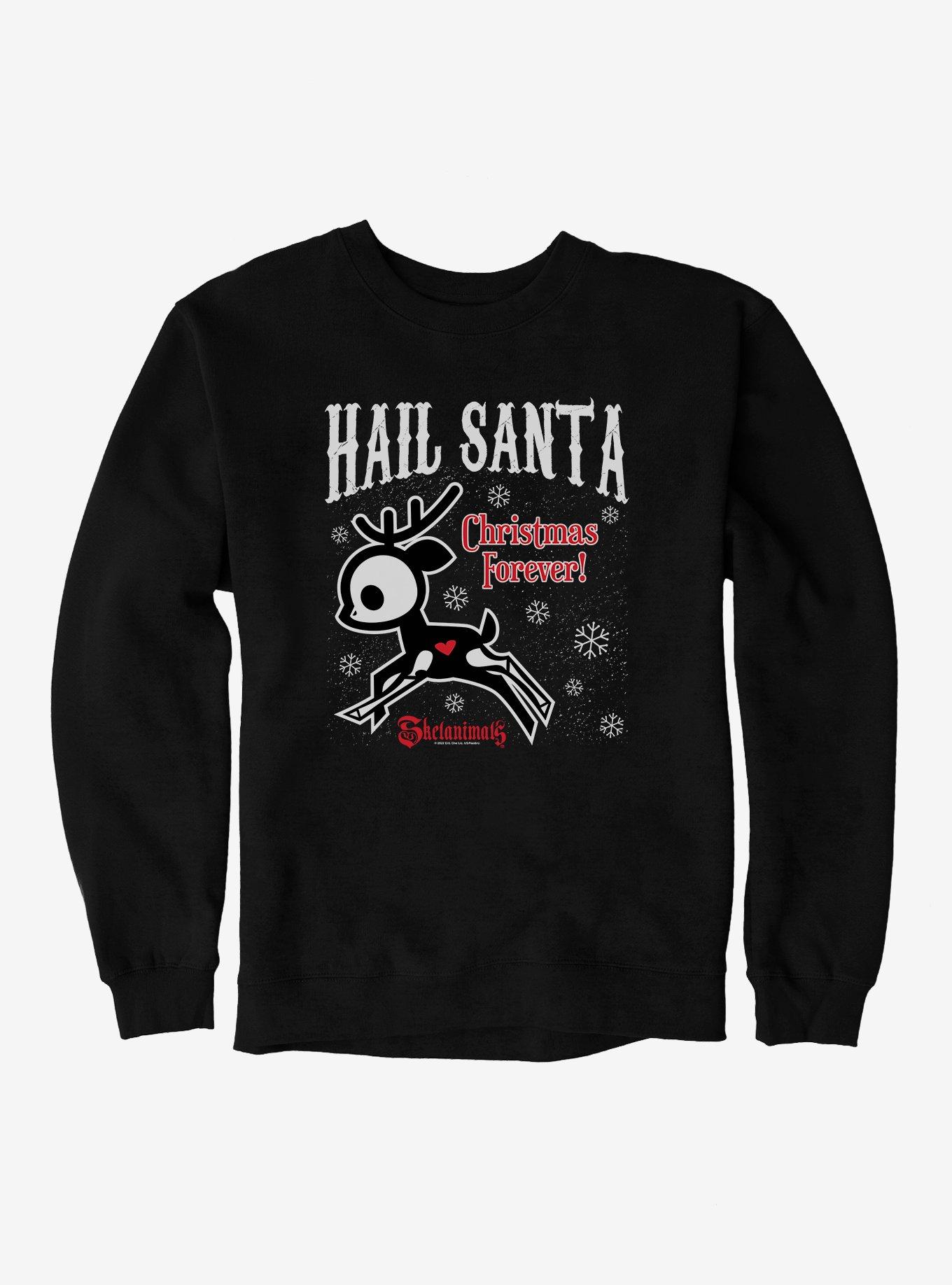 Skelanimals Hail Santa Sweatshirt, BLACK, hi-res