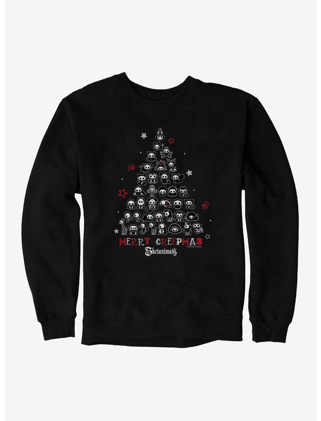Skelanimals Merry Creepmas Sweatshirt, BLACK, hi-res