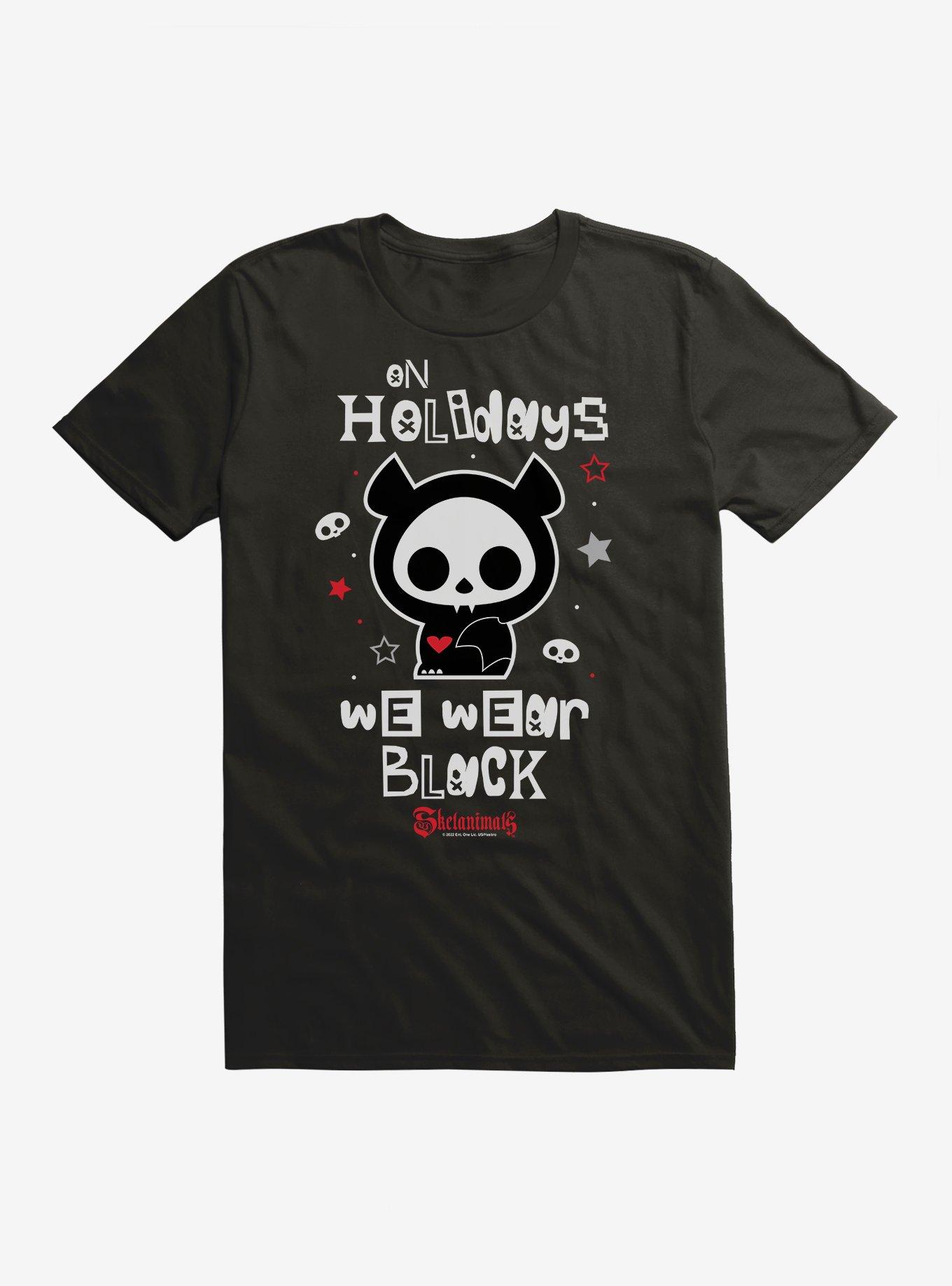 Skelanimals On Holidays We Wear Black T-Shirt, BLACK, hi-res