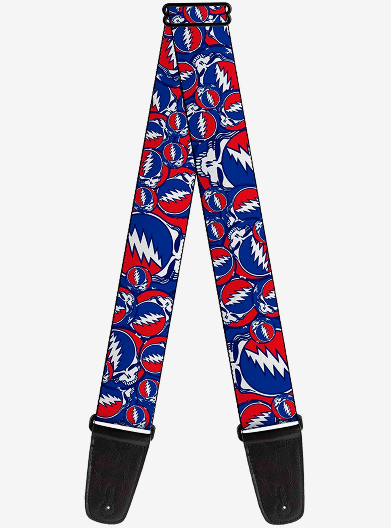 Grateful Dead Steal Your Face Stacked Guitar Strap, , hi-res