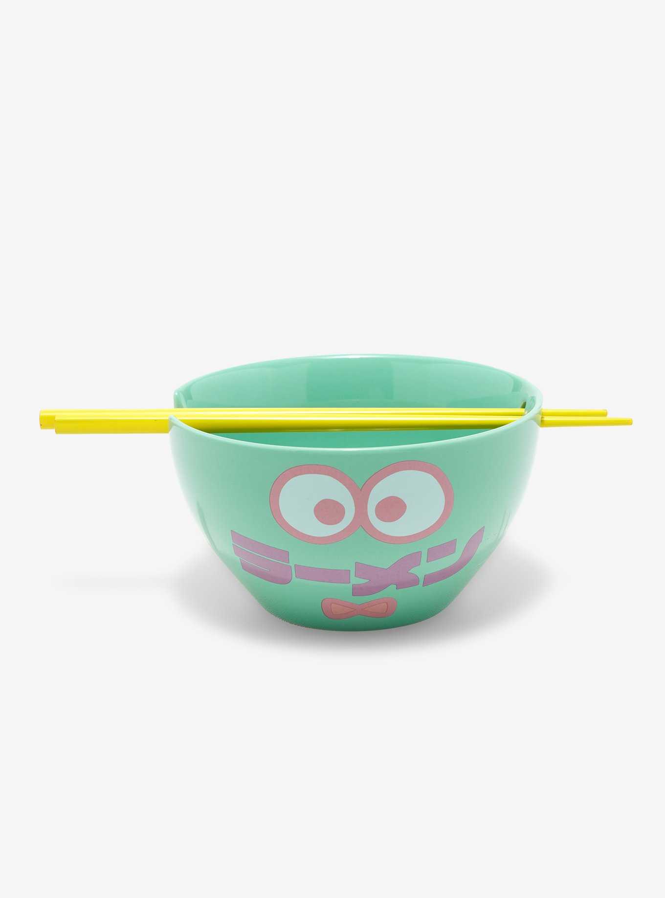 Keroppi Face Ramen Bowl With Chopsticks, , hi-res