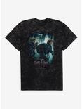 Harry Potter and the Deathly Hallows: Part 1 Movie Poster Mineral Wash T-Shirt, BLACK MINERAL WASH, hi-res