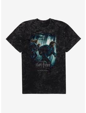 Harry Potter and the Deathly Hallows: Part 1 Movie Poster Mineral Wash T-Shirt, , hi-res