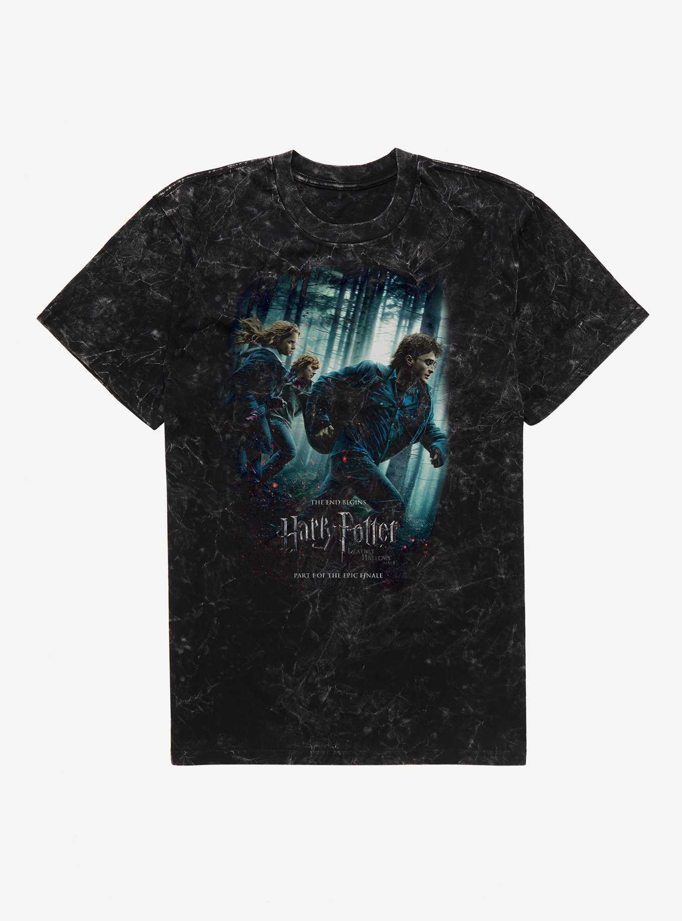 Harry Potter and the Deathly Hallows: Part 1 Movie Poster Mineral Wash T-Shirt, , hi-res