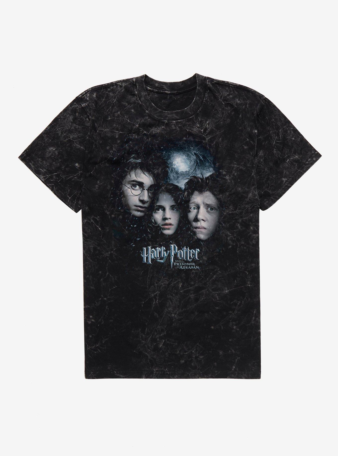 Harry Potter and the Prisoner of Azkaban Movie Poster Mineral Wash T-Shirt, BLACK MINERAL WASH, hi-res
