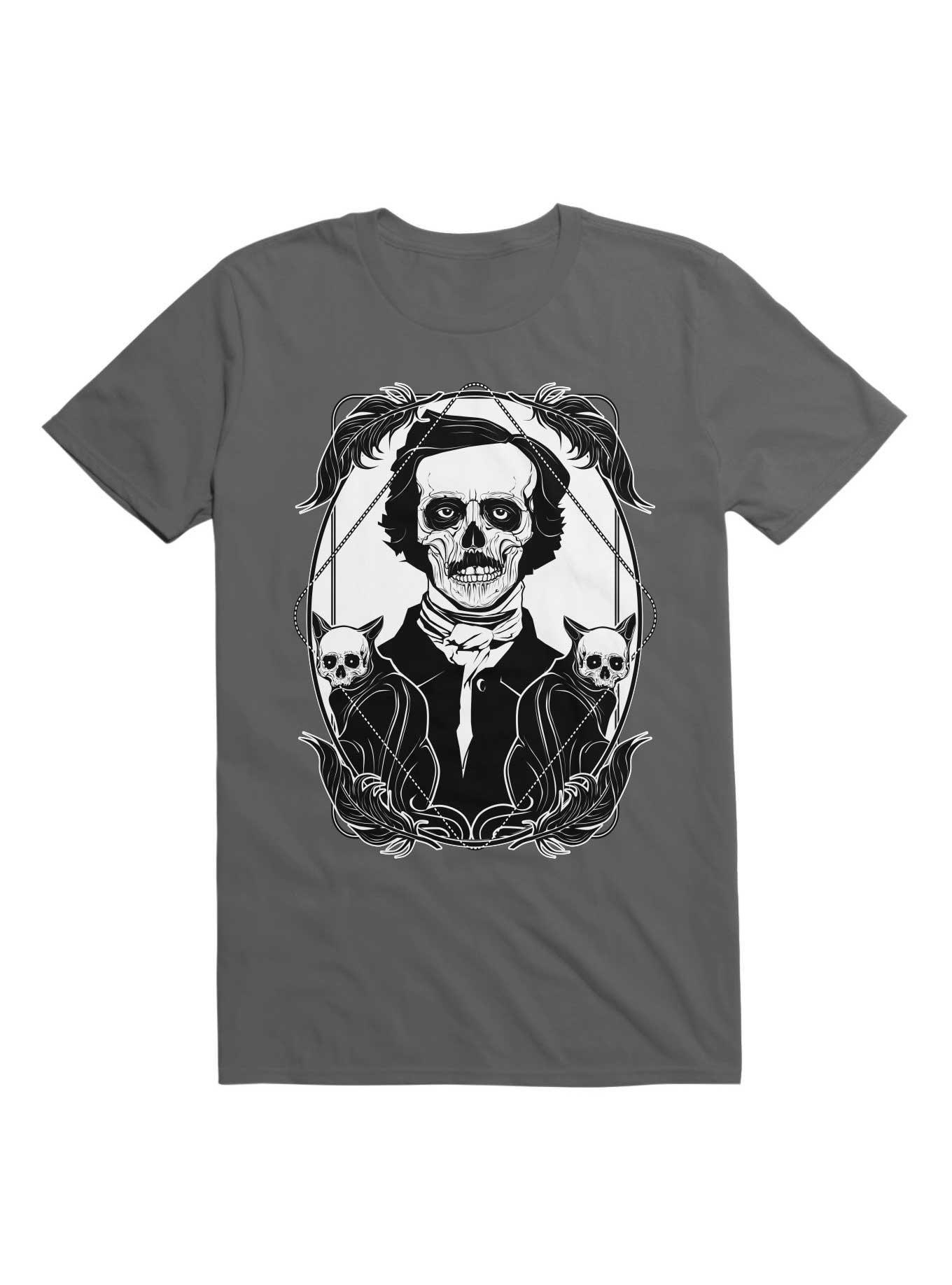 Edgar Allan Poe The Black Cat T-Shirt, CHARCOAL, hi-res
