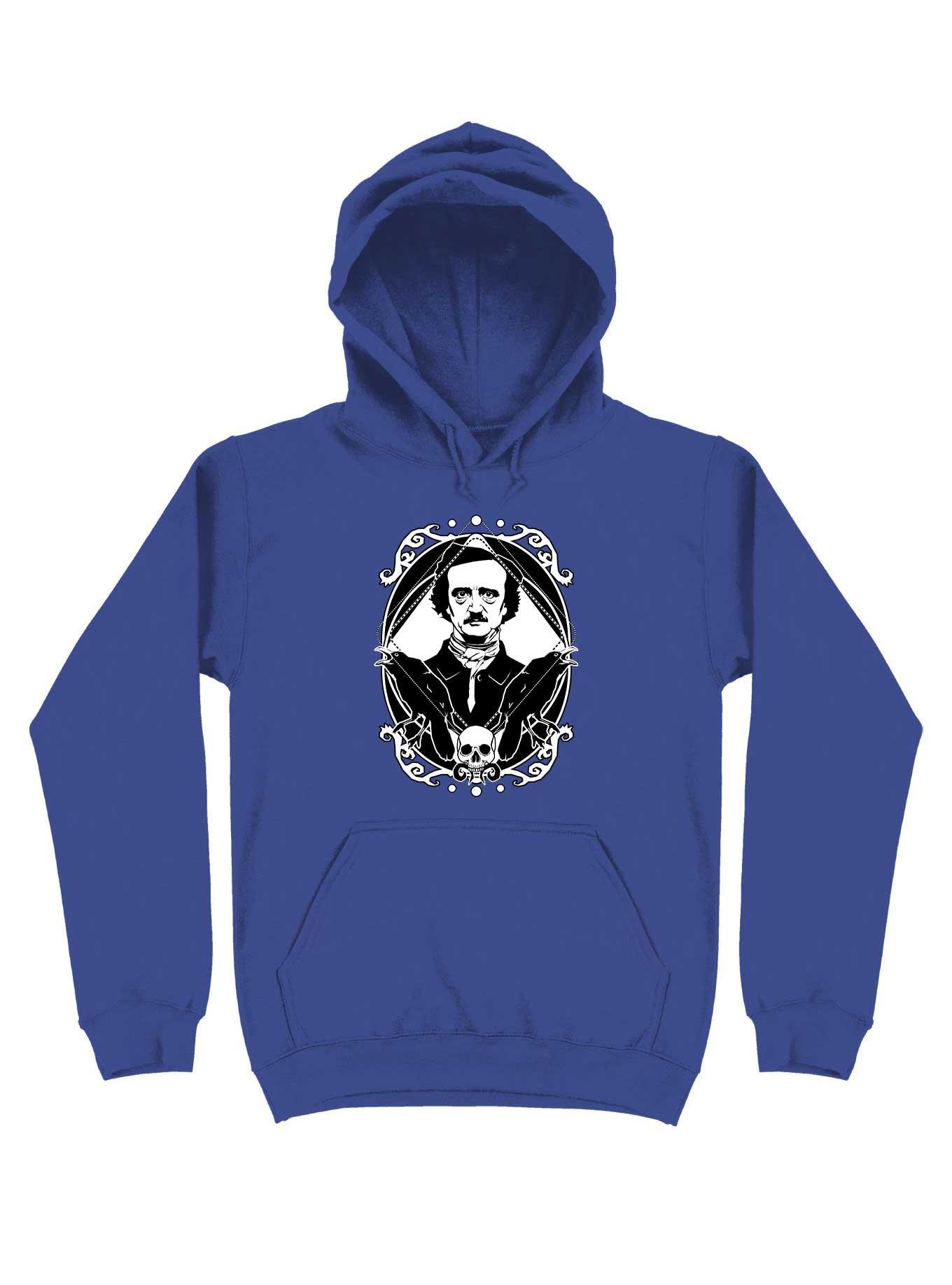 Edgar Allan Poe The King of Macabre Hoodie, ROYAL, hi-res