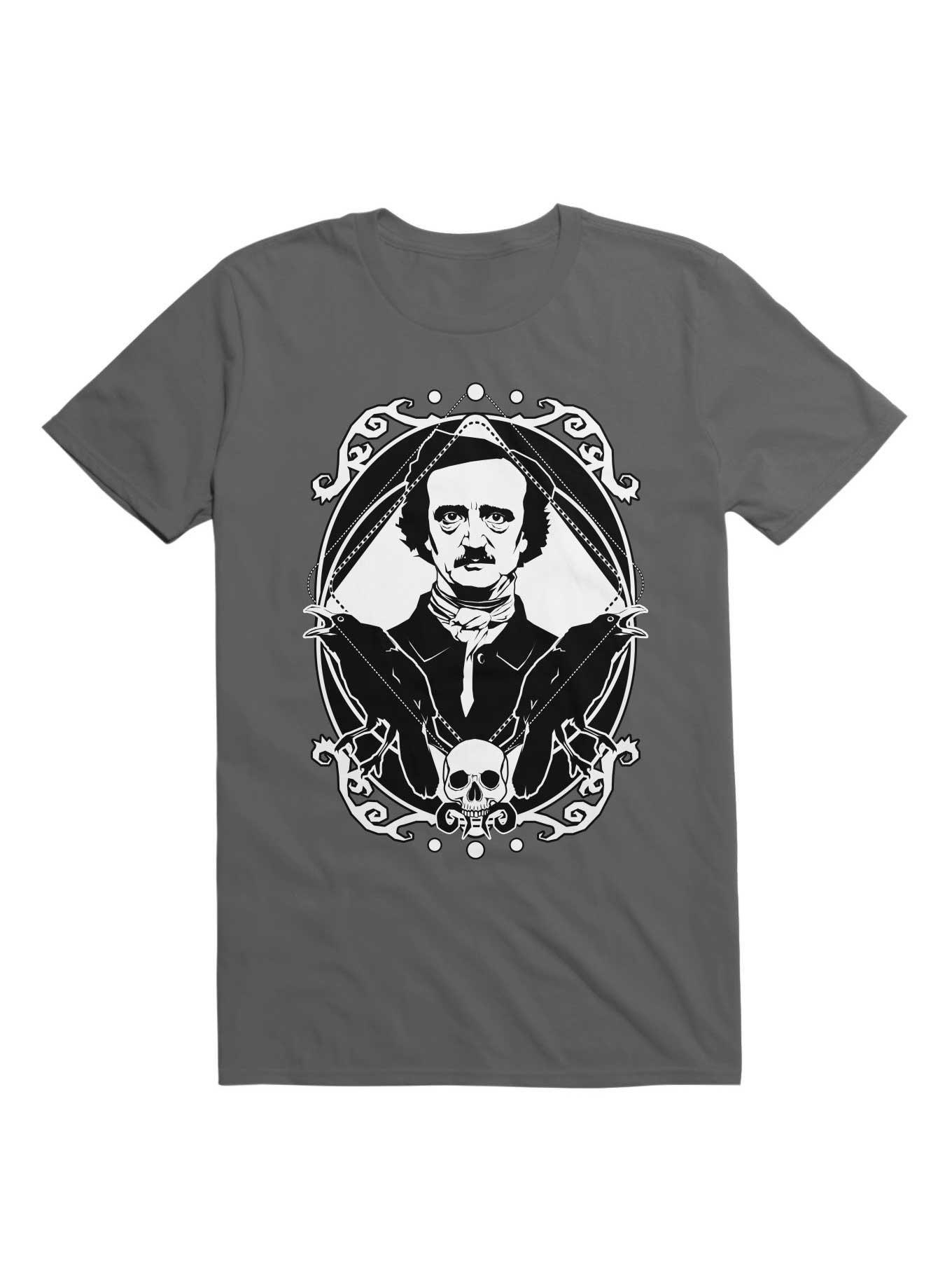 Edgar Allan Poe The King of Macabre T-Shirt, CHARCOAL, hi-res
