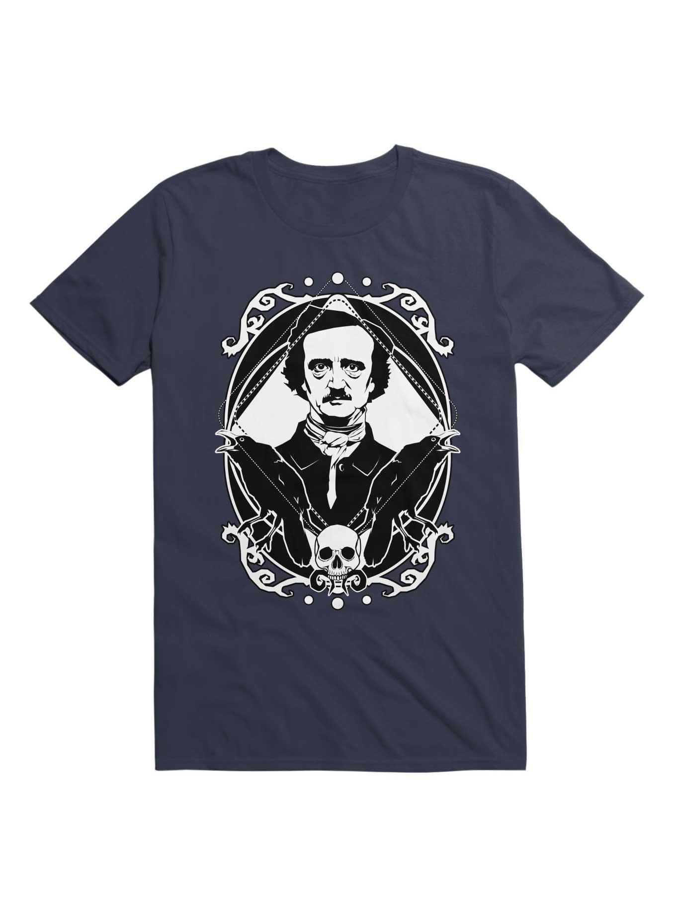 Edgar Allan Poe The King of Macabre T-Shirt, NAVY, hi-res