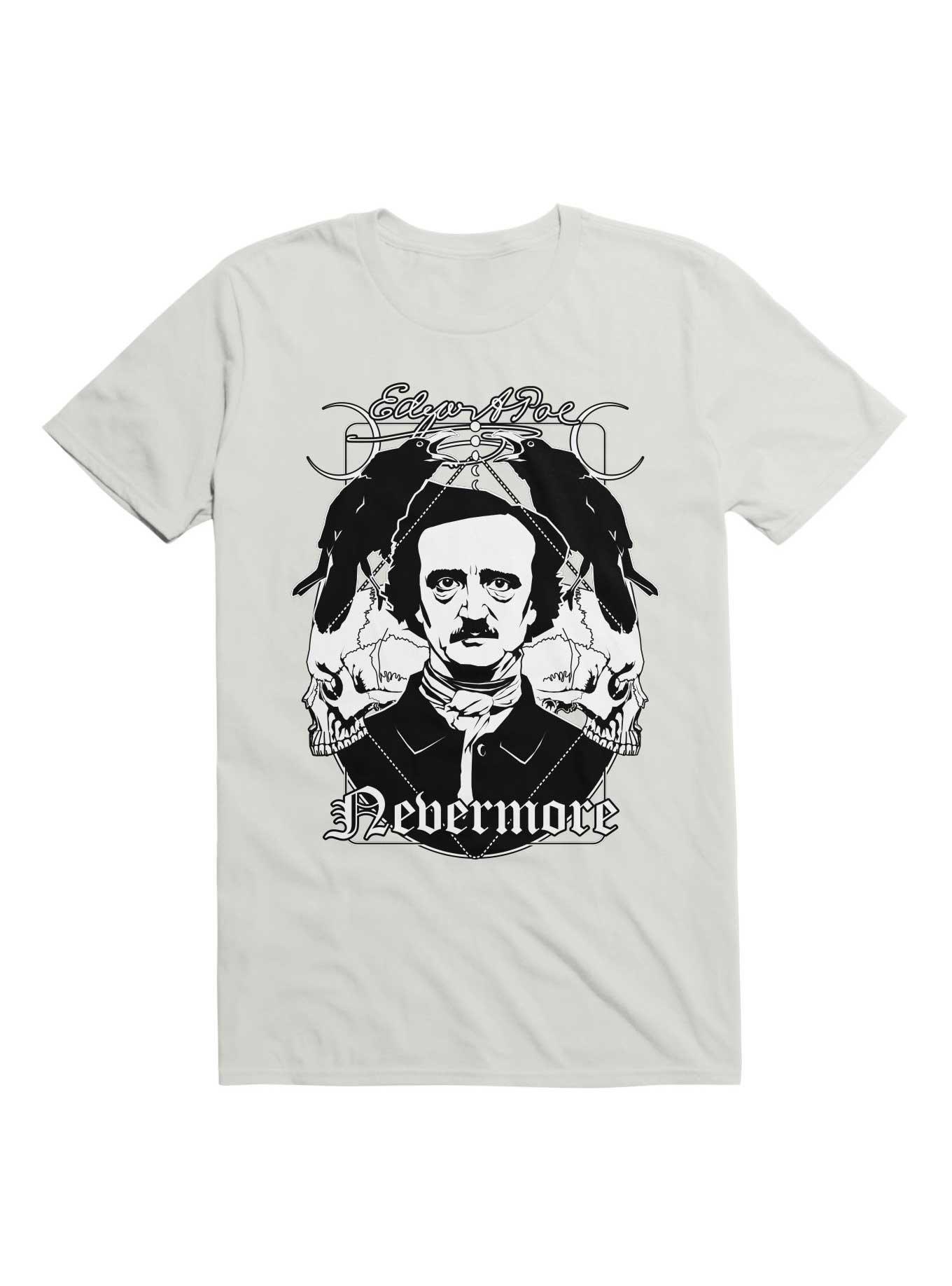 Edgar Allan Poe Nevermore T-Shirt, WHITE, hi-res