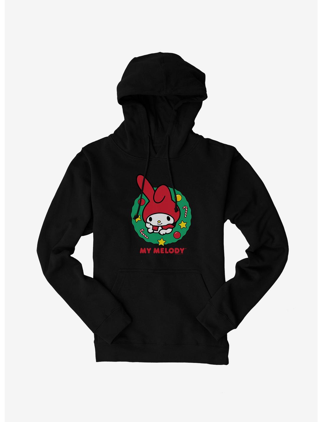 My Melody Happy Holidays Christmas Wreath Hoodie, , hi-res