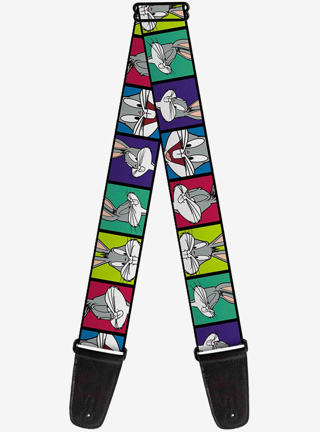 Looney Tunes Bugs Bunny Expression Blocks Guitar Strap, , hi-res