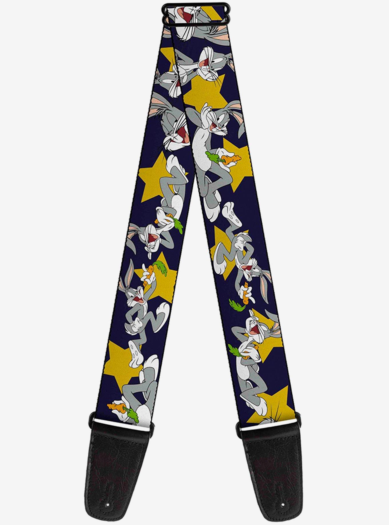 Looney Tunes Bugs Bunny Poses Stars Guitar Strap, , hi-res