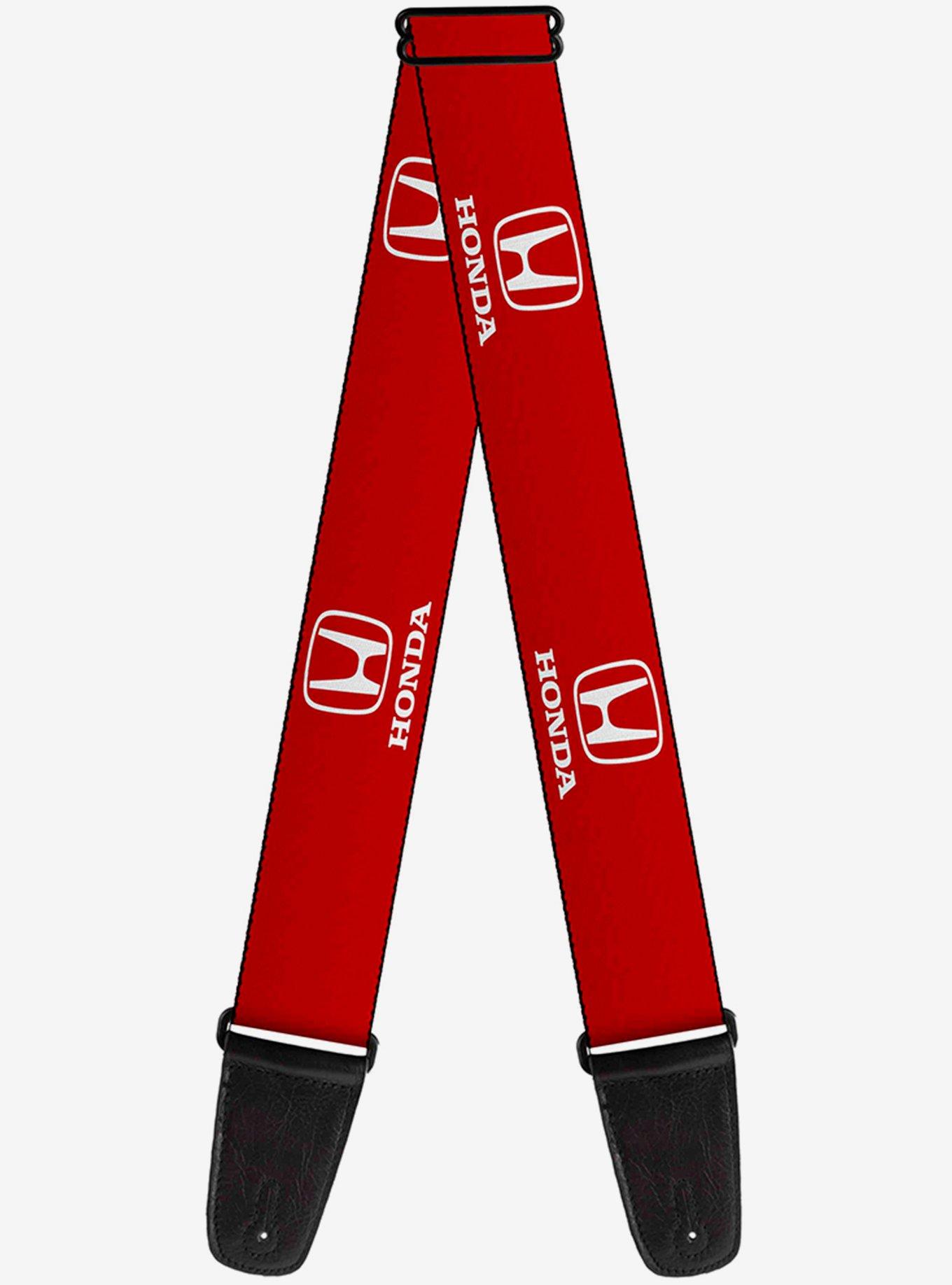 Honda Logo Red White Guitar Strap, , hi-res