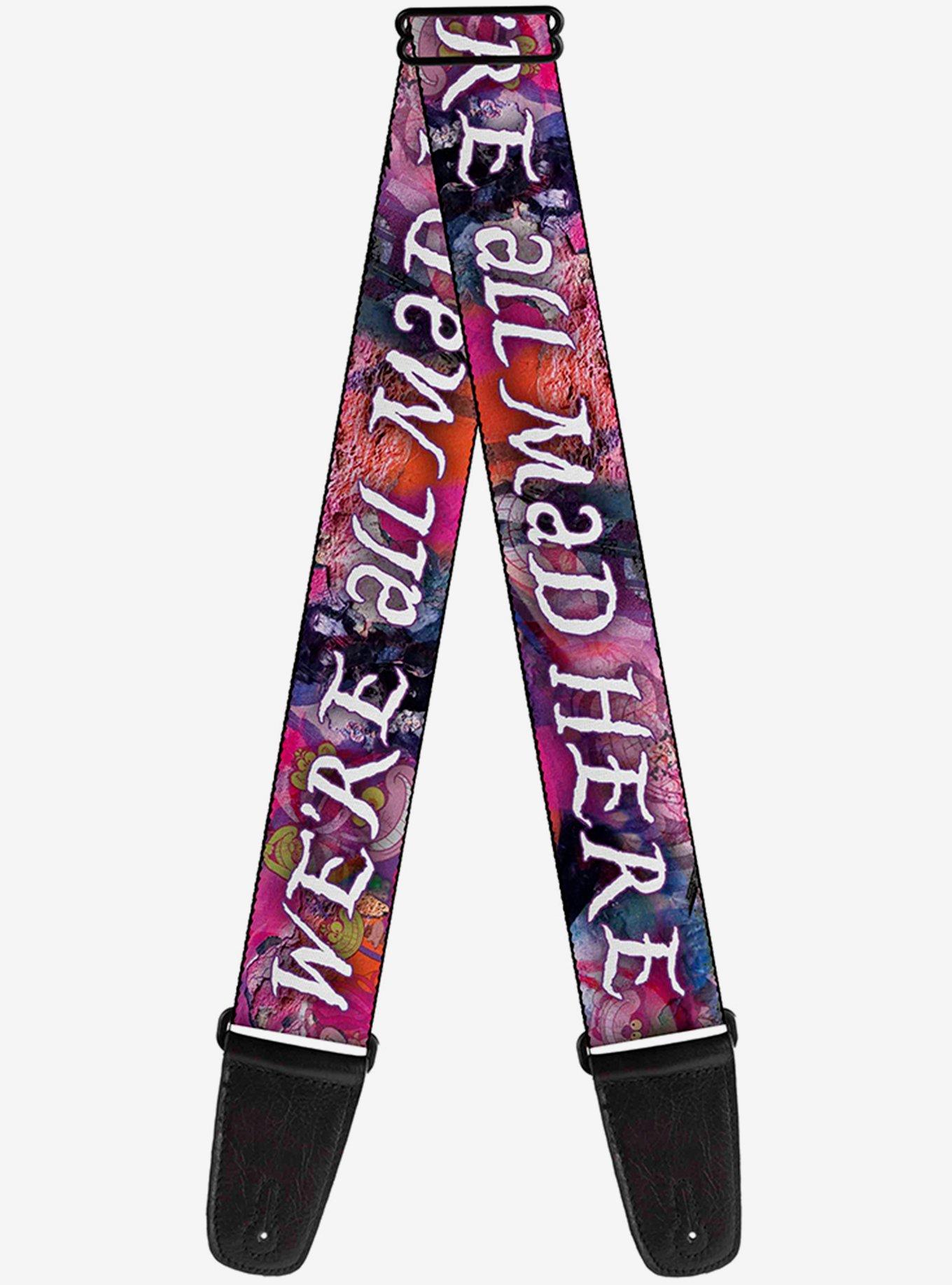 Disney Alice in Wonderland We're All Mad Here Guitar Strap, , hi-res