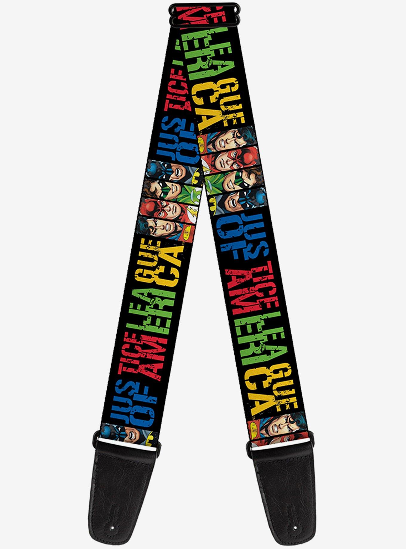 DC Comics Justice League of America Superhero Guitar Strap, , hi-res