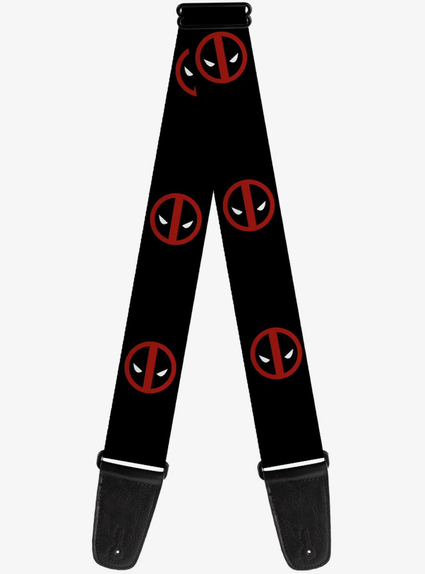 Marvel Deadpool Logo Guitar Strap, , hi-res