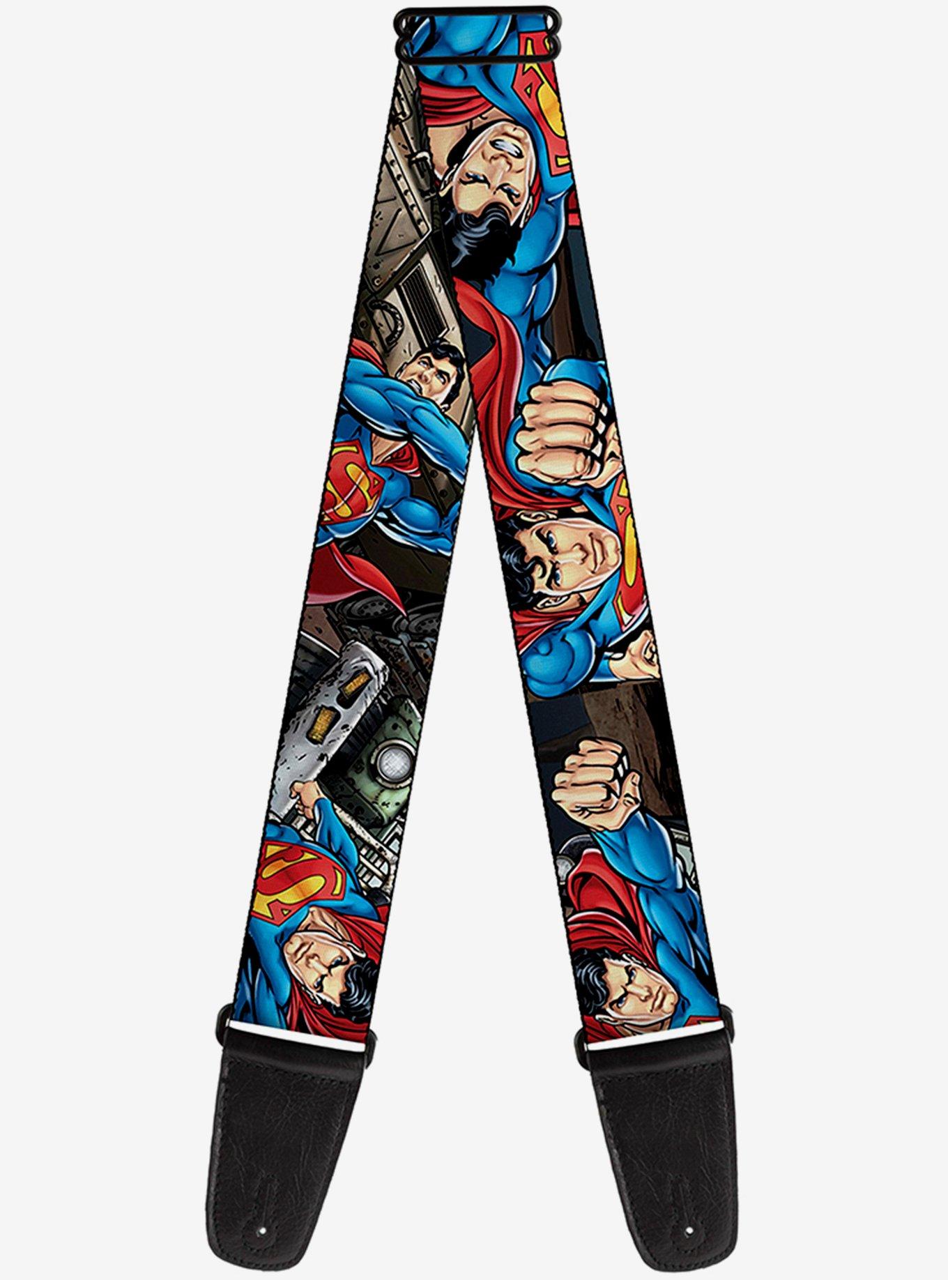 DC Comics Superman Metropolis Face Off Guitar Strap, , hi-res