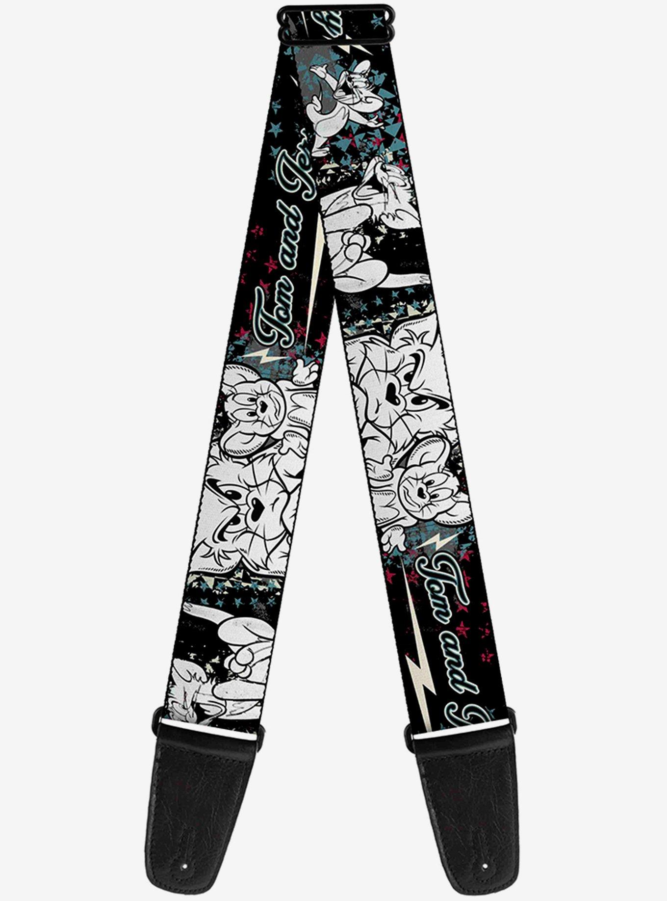 Tom and Jerry Face Pose Sketch Guitar Strap, , hi-res