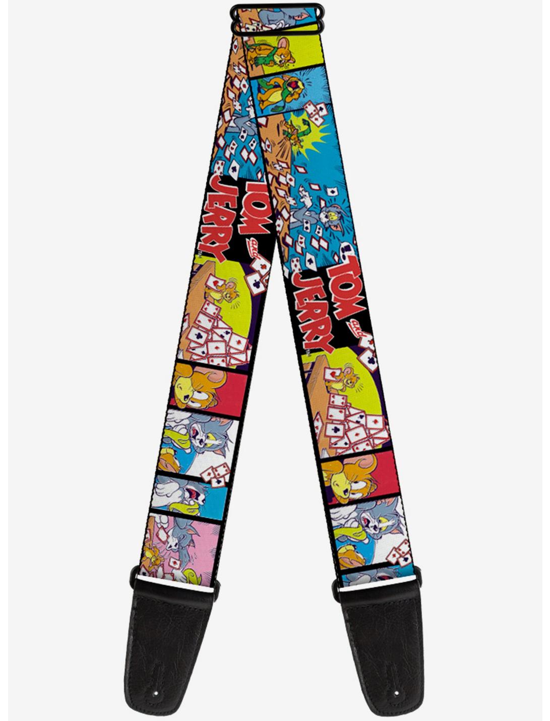 Tom and Jerry House of Cards Panels Guitar Strap, , hi-res