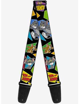Tom and Jerry Poses Multicolor Guitar Strap, , hi-res