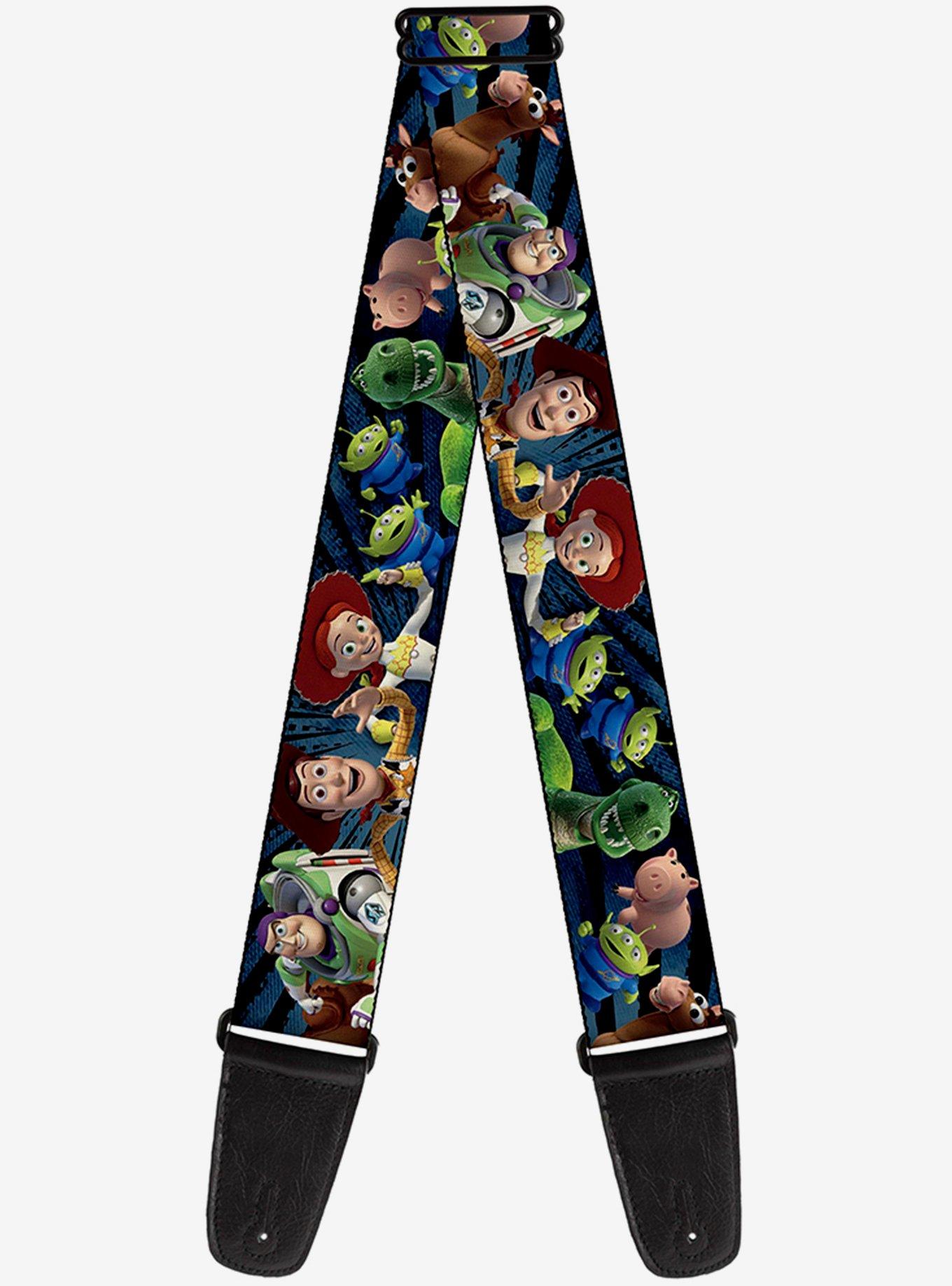 Disney Pixar Toy Story Characters Running Denim Rays Guitar Strap, , hi-res
