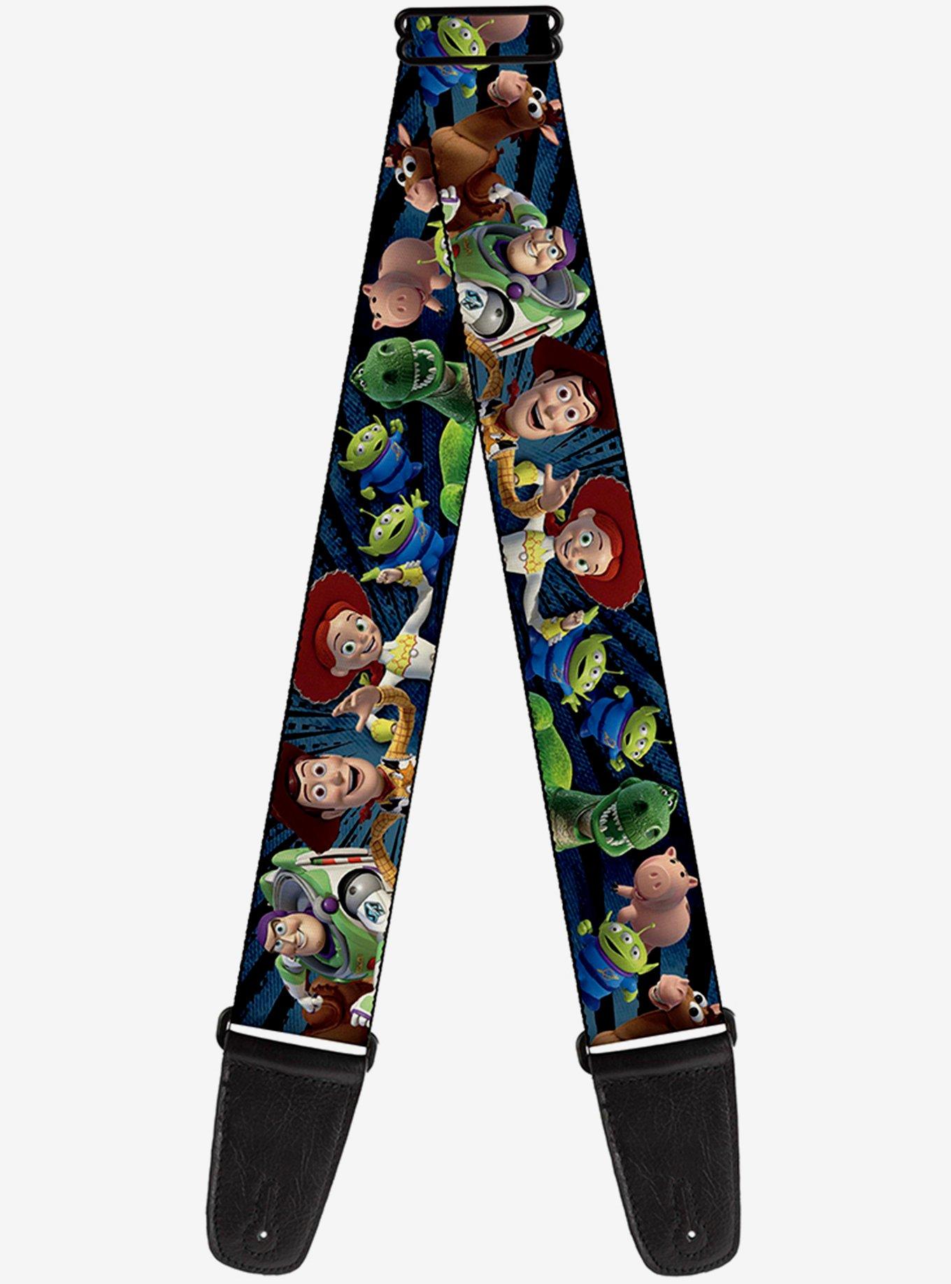 Disney Pixar Toy Story Characters Running Denim Rays Guitar Strap, , hi-res