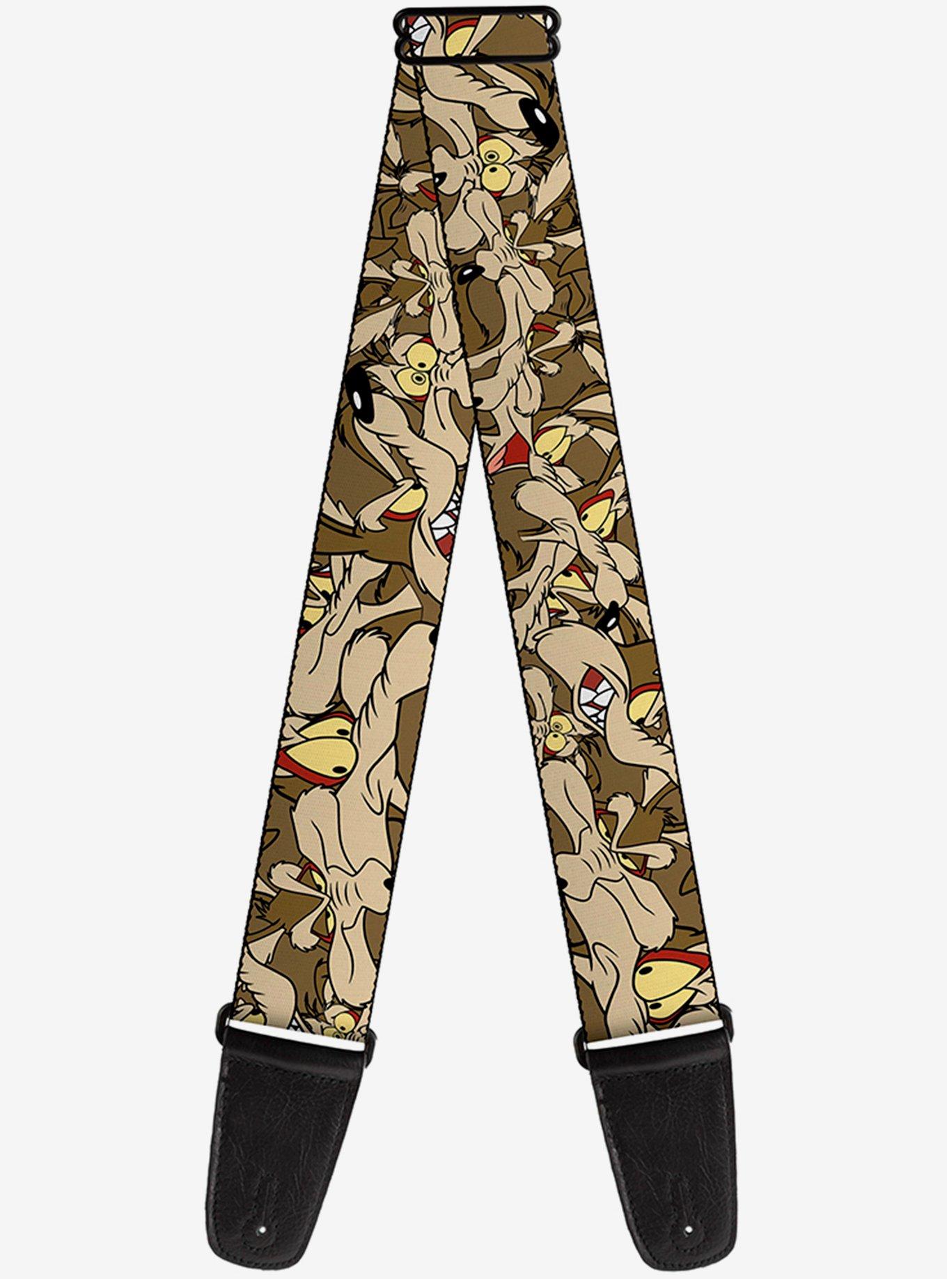 Looney Tunes Wile E Coyote Stacked Expressions Guitar Strap, , hi-res