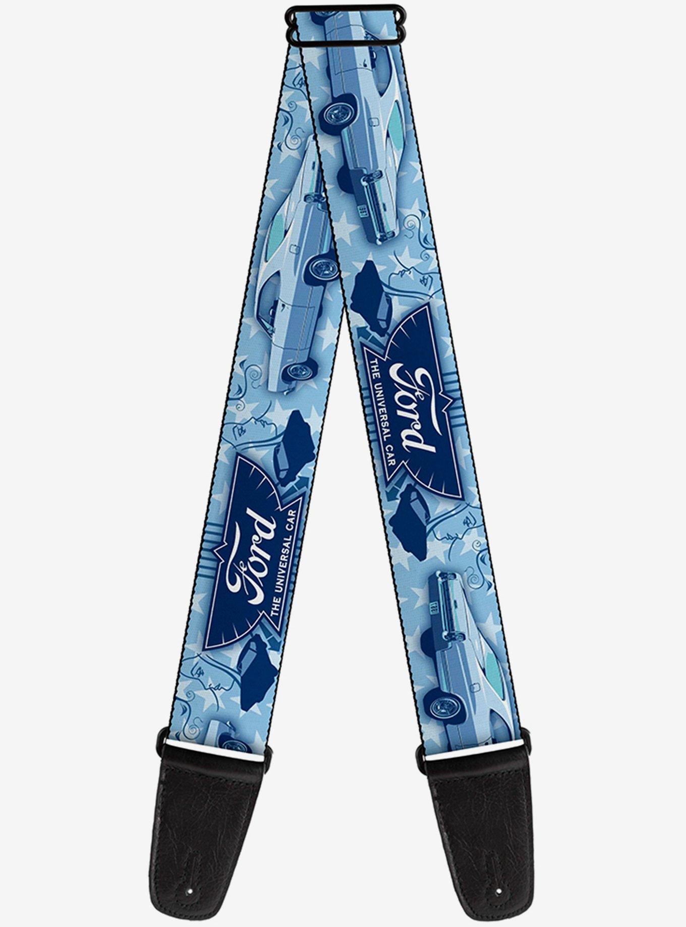 Vintage Ford Logo 1967 Galaxie 500 Stars Guitar Strap, , hi-res