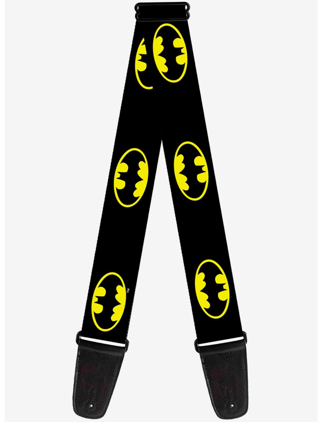 DC Comics Batman Shield Yellow Guitar Strap, , hi-res