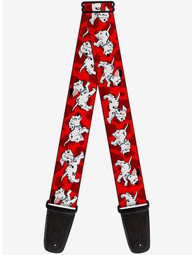 Disney 101 Dalmatians Running Paws Guitar Strap Red, , hi-res